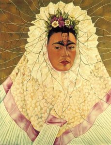 Selbstporträt Als Tehuana (diego In Meinen Gedanken) — Frida Kahlo, Surrealistische Malerei Surrealismus