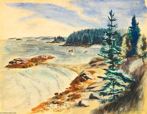 The Harbor, Great Spruce Head — Fairfield Porter