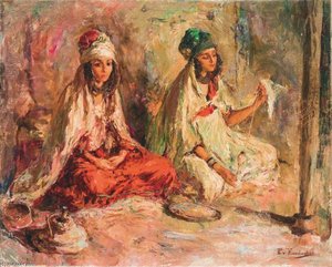 Les Jeunes Fileuses — Alphonse Etienne Dinet (nasreddine Dinet), Post-impressionism