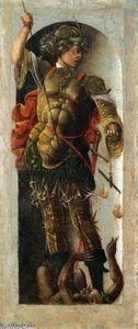 Griffoni Polyptych: St Michael — Ercole De' Roberti