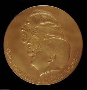Ford Motor Company Anniversary Medal (obverse) — Anthony De Francisci, Classical Portraiture