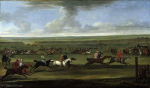 A Race On The Round Course At Newmarket — John Wootton