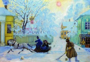 A Frosty Day — Boris Mikhailovich Kustodiev