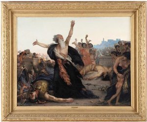 Matathias refusant d'obéir aux ordres du tyran Antiochus Fanus