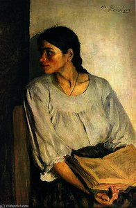 Girl With A Book — Filipp Andreevich Maliavin