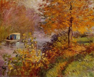 The Studio Boat — Claude Monet, Impressionism