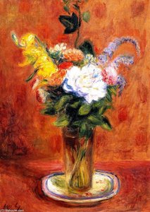 Weiße Rose und andere Blumen