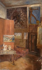 Atelier-interieur Mit Werken Des Meisters