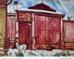 The Red Gateway — Marc Chagall, Cubism