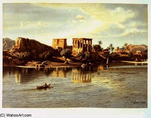 View Of The Island Philae — Carl (friedrich Heinrich) Werner