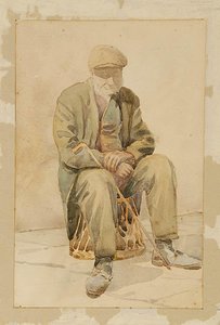 Old Man Sitting Down — Francis James Barraud
