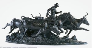 The Stampede — Frederic Remington, American Regionalism