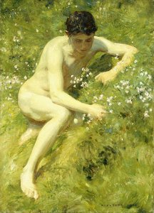 In The Meadow — Henry Scott Tuke