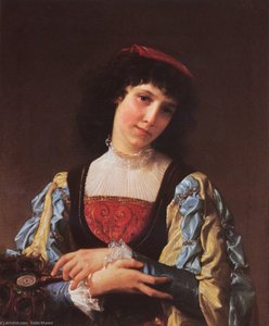 The Peacock Fan — Émile Munier