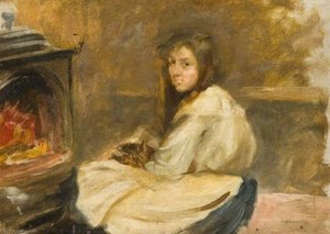 Self Portrait With A Cat — Myrtle Broome
