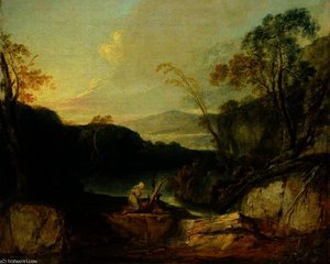 Landscape With A Monk At Devotion — Richard Wilson