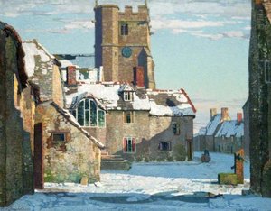 Winter, Corfe Castle Village — Stanley Royle