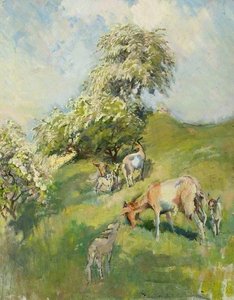 Goats On A Sunny Hillside — Kate Ethel Cowderoy