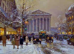 Rue Royale Madeleine, Winter — Edouard Cortès