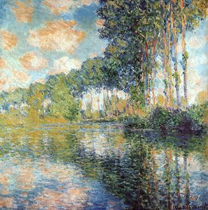 Poplars On The Epte, Oil On Canvas, National Gal — Claude Monet, Impressionism