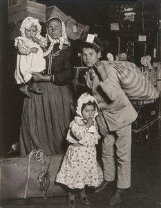 Looking For Lost Baggage, Ellis Island — Lewis Wickes Hine, Impressionist Photography