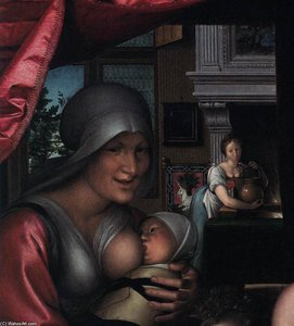 A Lady in Her Bath (detail)