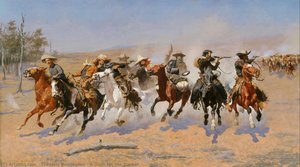 Una Carrera Hacia El Bosque — Frederic Remington, Realismo Contemporáneo