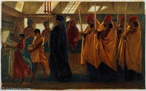 Coptic Baptismal Procession — Simeon Solomon