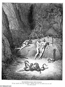 Transformation Into Snakes — Paul Gustave Doré, Romanticism