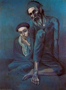 El Anciano Ciego Con El Niño — Pablo Picasso, Expressionist Painting