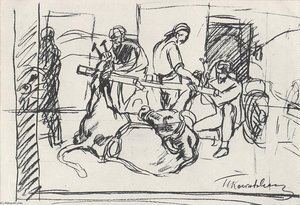 Forging Of Buffalo. Study. — Pyotr Konchalovsky