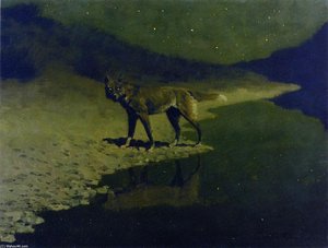 Moonlight, Wolf — Frederic Remington, American Romanticism