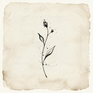 Timeless Botanical Echoes: A Meditative Study Of Ink On Weathered Parchment — Laurent Vionnet