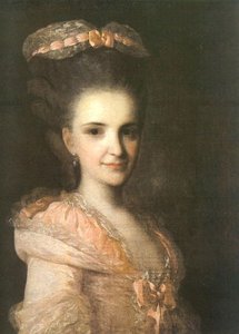 Unknown In Rose Dress — Fyodor Stepanovich Rokotov