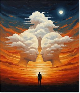 Himmlische Konvergenz Ätherischer Seelen Inmitten Eines Goldenen Horizonts Unendlicher Stille — Laurent Baudry