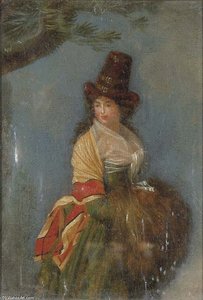 A Woman Of Three-quarter With A Sleeve — Louis Gauffier