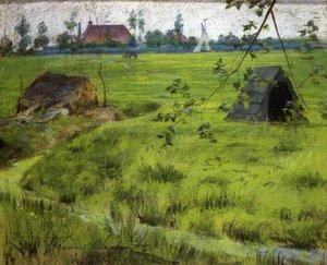 A Bit Of Holland Meadows (aka A Bit Of Green In Holland) — William Merritt Chase