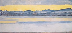 Lake Geneva With Mont Blanc At Dawn — Ferdinand Hodler