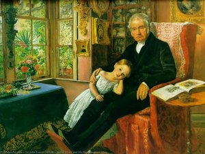 James Wyatt And His Grandaughter Mary — Sir John Everett Millais