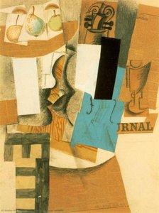 Still Life With Violin And Fruits — Pablo Picasso, Cubism