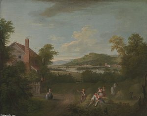 Landscape With Farmworkers — George Washington Thomas Lambert