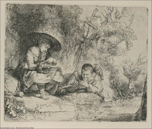 The Flute Player — Rembrandt Van Rijn, Baroque Period