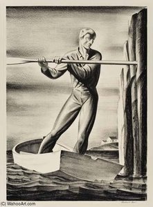 Boatman — Rockwell Kent