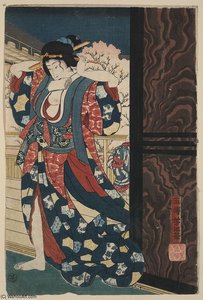 A Courtesan Fixing Her Hair — Tsukioka Yoshitoshi
