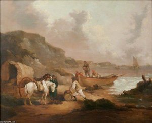 Smugglers On A Beach — George Morland