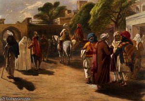 Peshawar Market Scene — William Simpson