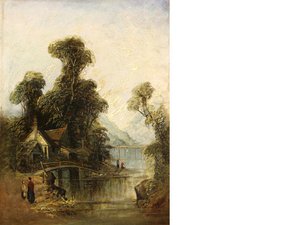 A River Scene With Figures — Paul Jones