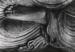 Detail Of The Sitting Image Of Buddha Shakyamuni In The Hall Of Miroku, Muro Ji, Nara — Ken Domon