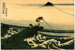 Fisherman - Fugaku Sanju-rokkei — Katsushika Hokusai