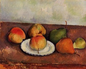 Still Life Plate And Fruit — Paul Cézanne, Post-impressionismus